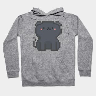 Pixel Quiet Scottish Fold Dark Grey Cat 29 Hoodie